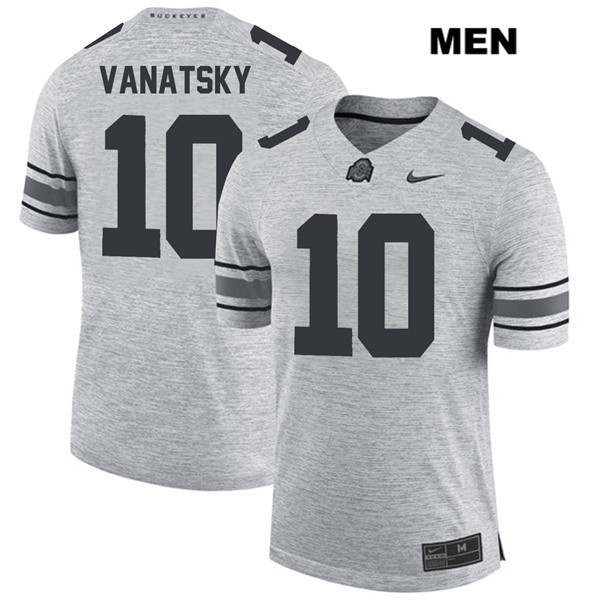 Ohio State Buckeyes Men's Daniel Vanatsky #10 Gray Authentic Nike College NCAA Stitched Football Jersey WO19Y88FG